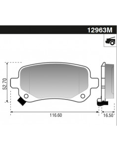 Pastillas De Frenos Dodge Journey 2.0 16v  2.4/2.7 V6 -tras- Durb.-12963m